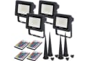 UNITEC LED Gartenstrahler 4x Schwarz/Bunt IP65 Fernbedienung Bild 2