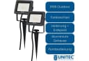 UNITEC LED Gartenstrahler 4x Schwarz/Bunt IP65 Fernbedienung Bild 4