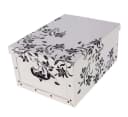 Kreher Aufbewahrungsbox Dekokarton Weiß Blumen Barock Bild 2