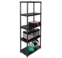 Kreher Standregal Haushaltsregal "PLATIN" 15 Zoll Schwarz mit 5 Böden Bild 2