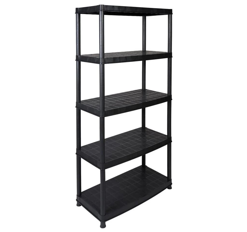 Kreher Schwerlastregal Set 2x Schwarz Kunststoff 5 Böden - Bild 3