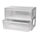 Kreher Schubladenbox Set XL 2-tlg. Transparent Kunststoff Bild 2