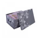 Kreher Aufbewahrungsbox Dekokarton Blumen Barock Grau Bild 1