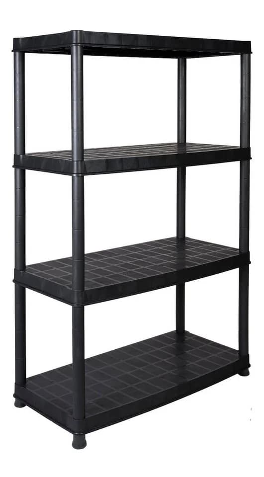 Kreher Schwerlastregal Deluxe 4 Böden Schwarz Kunststoff - Bild 3