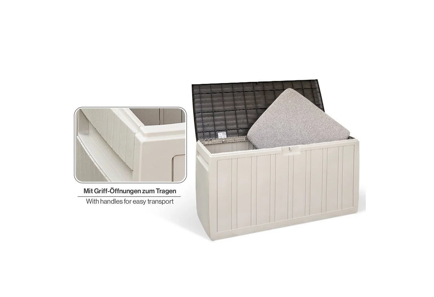 Kreher Kissenbox Leonardo 270L Creme Weiß Kunststoff Abwaschbar - Bild 4