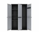 Kreher Mehrzweckschrank C-Twist 3-türig Grau/Schwarz Kunststoff Bild 1