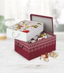 Kreher Aufbewahrungsbox Karton Red Snowflake für Christbaumkugeln Bild 1
