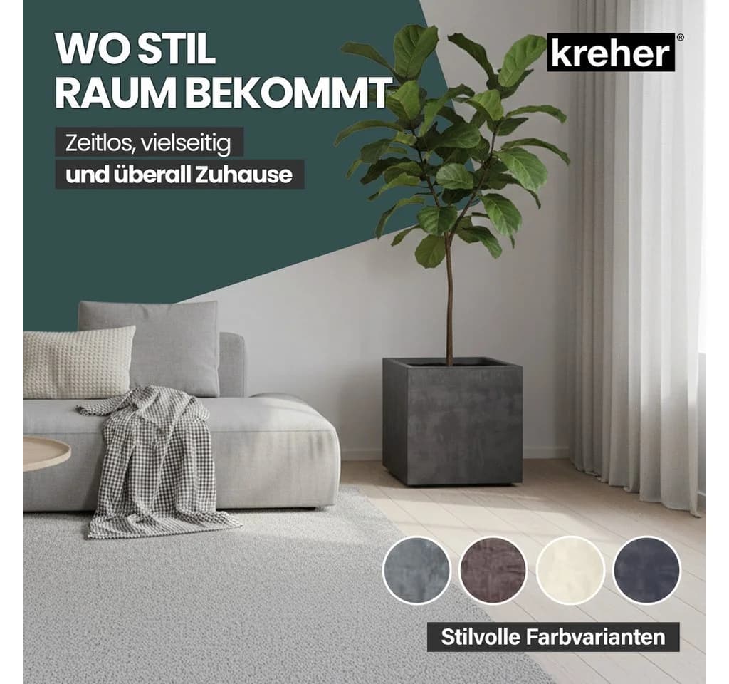 Kreher Blumenkasten Millennium Naturstein Optik Anthrazit - Bild 3