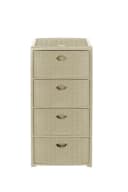 Kreher Rollcontainer 4 Schubladen Rattan Design Kaschmir Beige Bild 3
