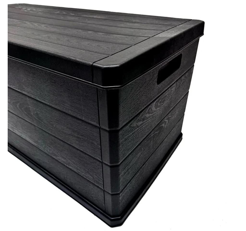 Kreher Kissenbox XXL 340L Anthrazit Holz Optik Gartenbox - Bild 3