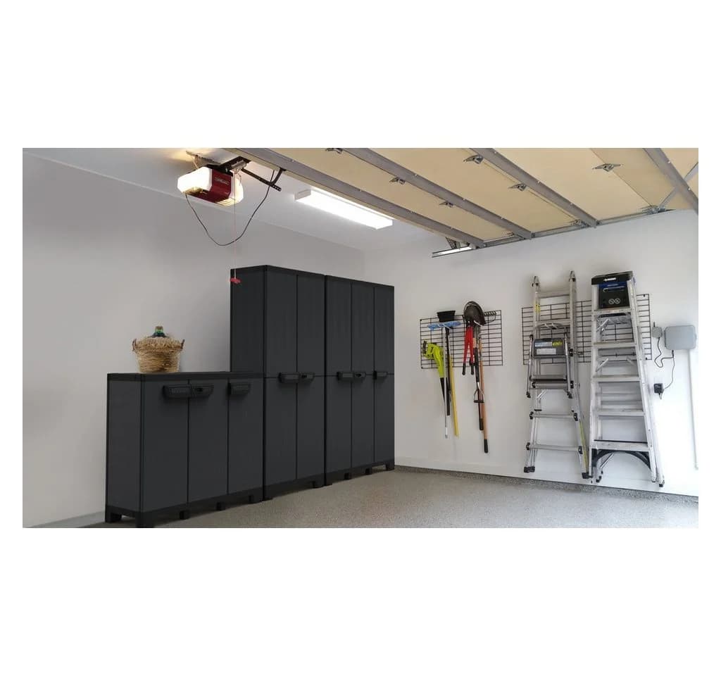 Kreher Mehrzweckschrank Dreitüriger Kunststoffschrank Ardesia Anthrazit - Bild 4
