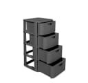 Kreher Rollcontainer Domus 4 Schubladen Kunststoff Rollbar Bild 1