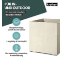 Kreher Pflanzkübel Millennium 80L 2er-Set Kunststoff Eckig Bild 4