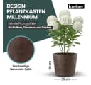 Kreher Pflanzkübel 'Millennium' Braun 80 Liter 2er Set rollbar Bild 1