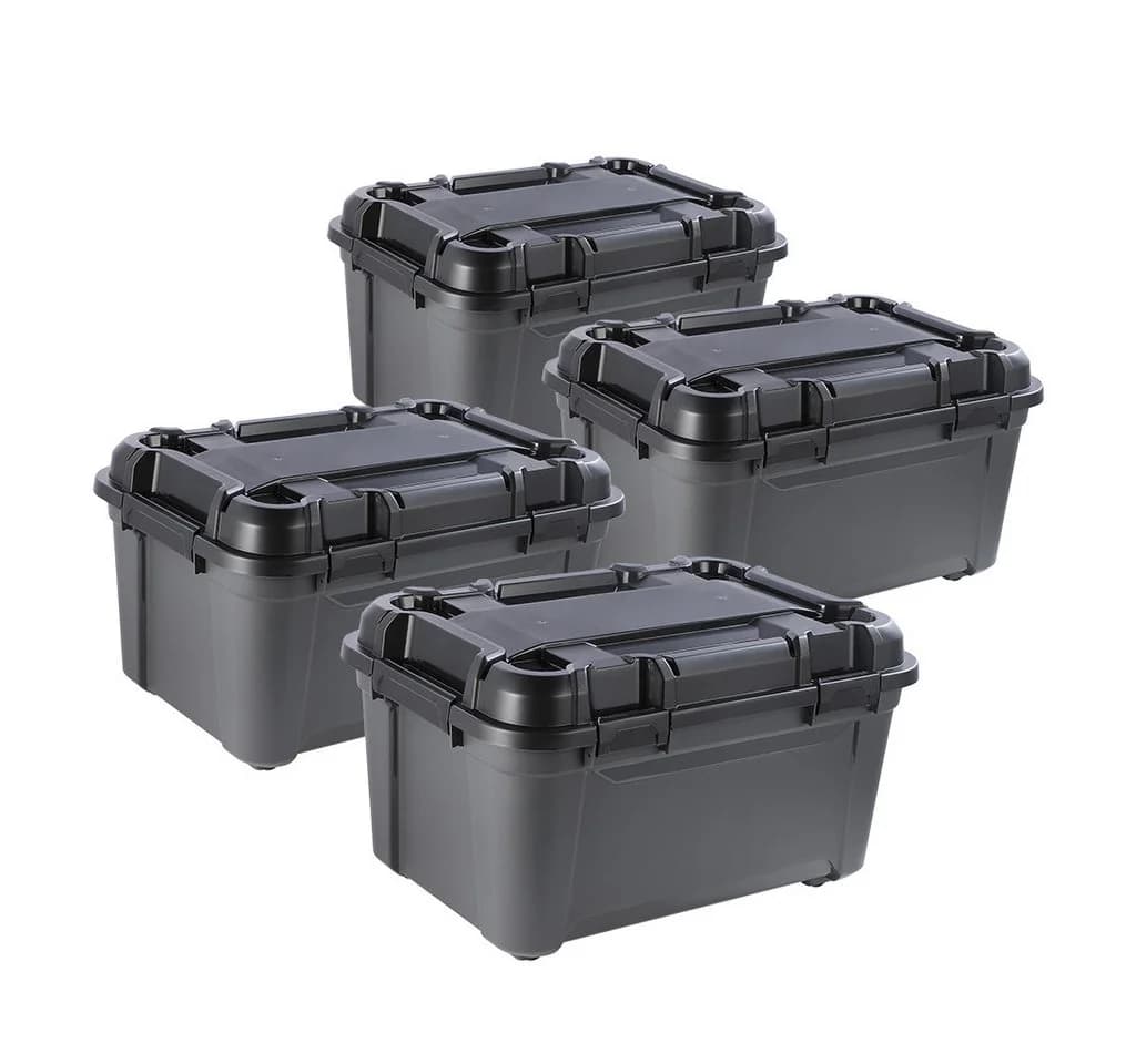 Kreher Aufbewahrungsbox 'Bunker' Anthrazit/Schwarz wasserdicht & stapelbar - Bild 2