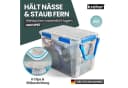 Kreher Aufbewahrungsbox 100L Transparent Blau IP67 Rollbar Bild 1