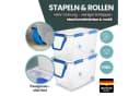 Kreher Aufbewahrungsbox 100L Transparent Blau IP67 Rollbar Bild 3