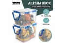 Kreher Aufbewahrungsbox 100L Transparent Blau IP67 Rollbar Bild 5