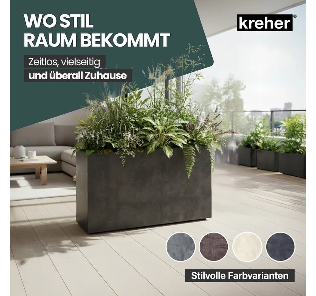 Kreher Pflanzkübel 'Millennium Fence' XXL Sichtschutz Kunststoff - Bild 3