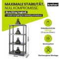 Kreher Standregal NEO Kunststoff 4 Böden Grau/Schwarz Bild 1