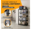 Kreher Schwerlastregal Evo 5 Böden Kunststoff Schwarz Bild 5
