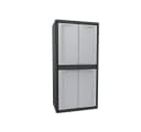 Kreher Jumbo XXL Kunststoffschrank mit 3 Böden Schwarz/Grau Bild 1