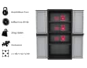 Kreher Jumbo XXL Kunststoffschrank mit 3 Böden Schwarz/Grau Bild 3