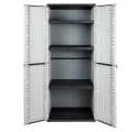 Kreher Mehrzweckschrank Kunststoffschrank J-Line 3 Böden Schwarz/Grau Bild 1