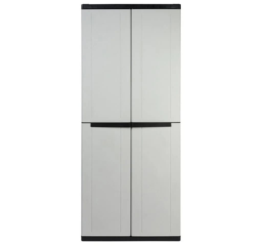 Kreher Mehrzweckschrank Kunststoffschrank J-Line 3 Böden Schwarz/Grau - Bild 2