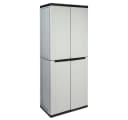 Kreher Mehrzweckschrank Kunststoffschrank J-Line 3 Böden Schwarz/Grau Bild 4