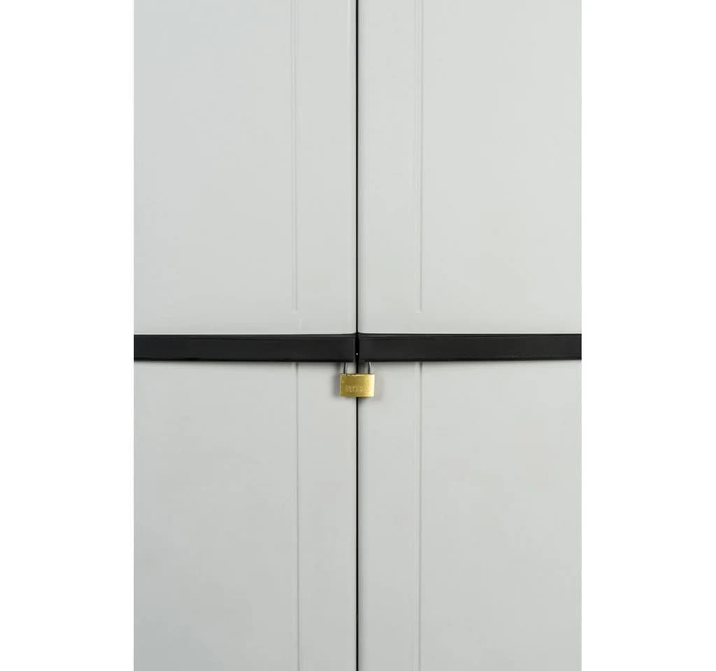 Kreher Mehrzweckschrank Kunststoffschrank J-Line 3 Böden Schwarz/Grau - Bild 5