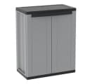 Kreher Mehrzweckschrank Kunststoffschrank Grau/Schwarz Bild 2