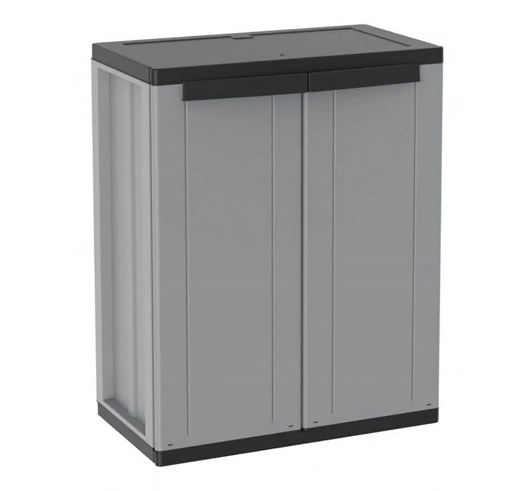 Kreher Mehrzweckschrank Kunststoffschrank Grau/Schwarz - Bild 2