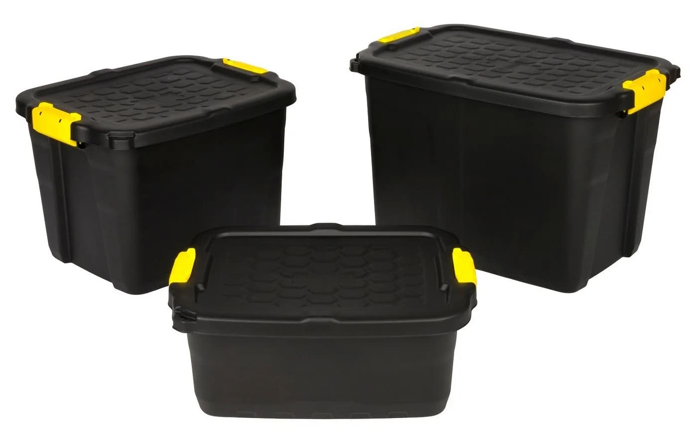 Kreher Aufbewahrungsbox TOUGH 42 Liter Schwarz mit abschließbarem Deckel - Bild 3