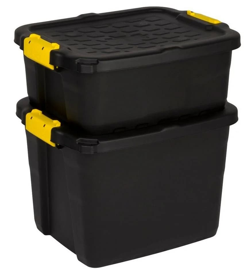 Kreher Aufbewahrungsbox TOUGH 24 Liter Schwarz