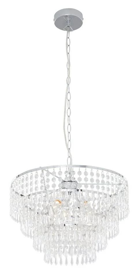 Reality Leuchten Pendelleuchte Orient 43 cm Silber Metall - Bild 2