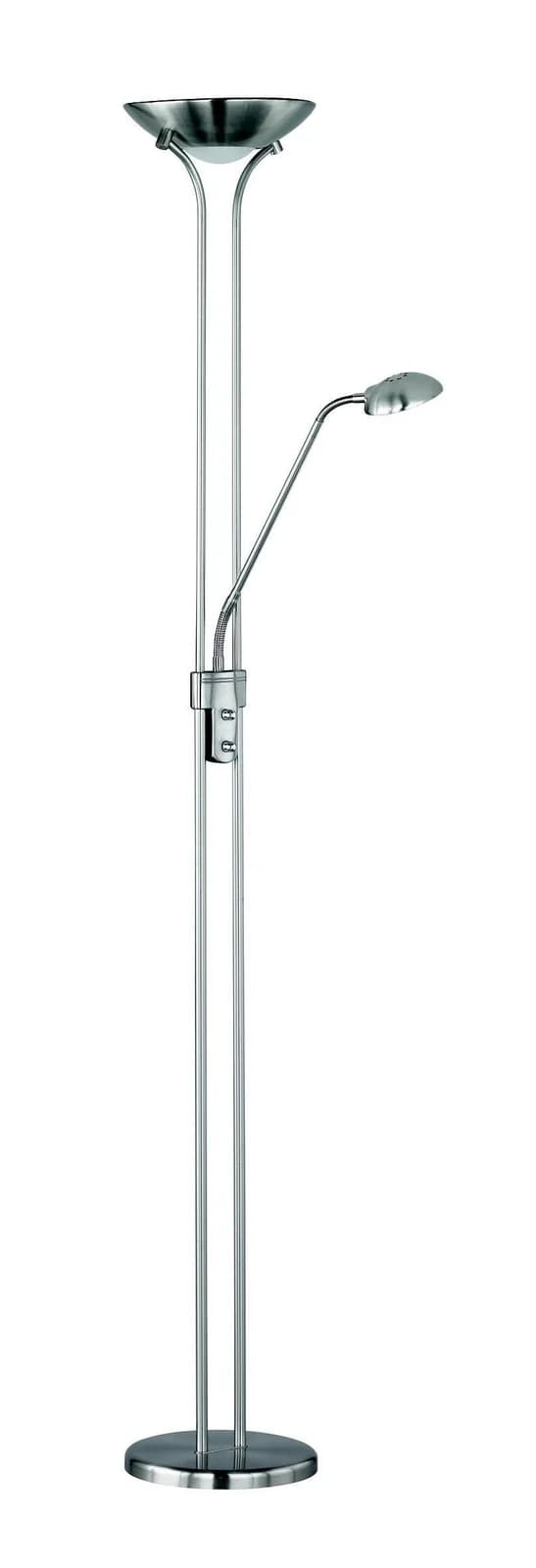 REALITY LEUCHTEN LED Stehlampe SPOCK Silber Dimmbar