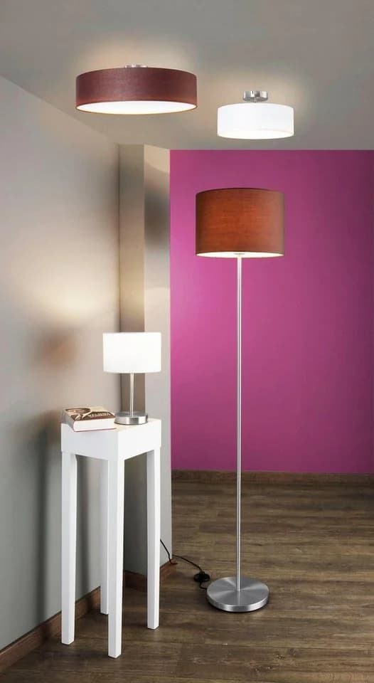 TRIO Leuchten Stehlampe Hotel 160 cm mit Stoffschirm