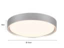 TRIO Leuchten CLARIMO LED Deckenleuchte Warmweiß Grau IP44 Bild 4