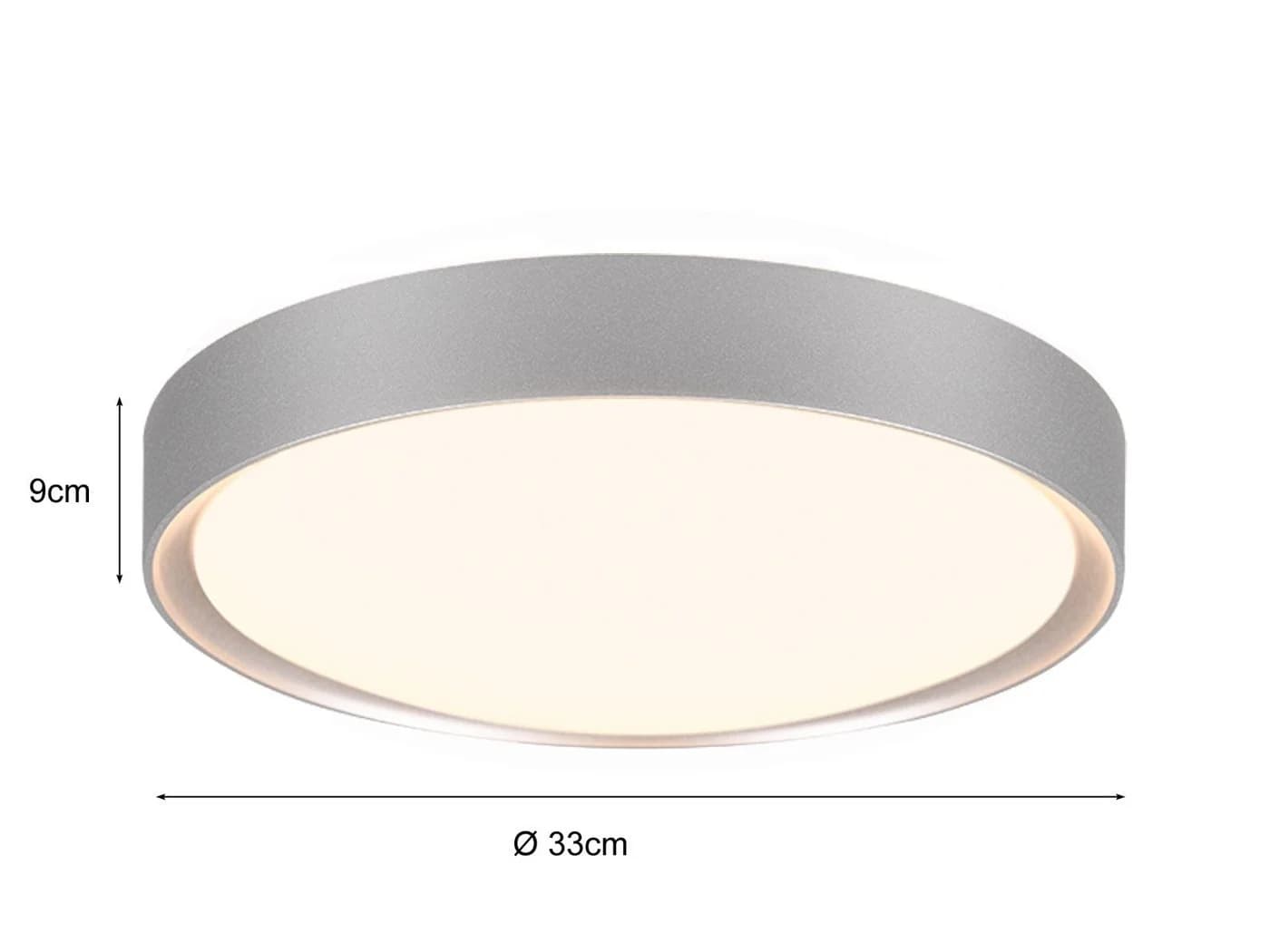 TRIO Leuchten CLARIMO LED Deckenleuchte Warmweiß Grau IP44 - Bild 4