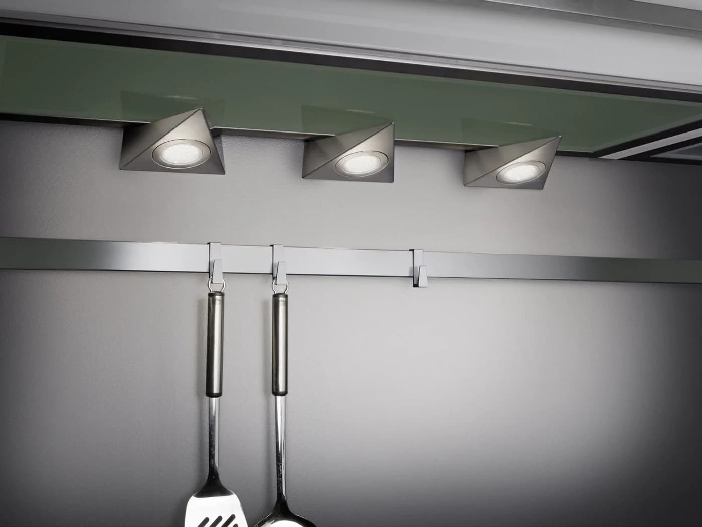 TRIO Leuchten LED Unterbauleuchte 3er Set Warmweiß Silber Matt