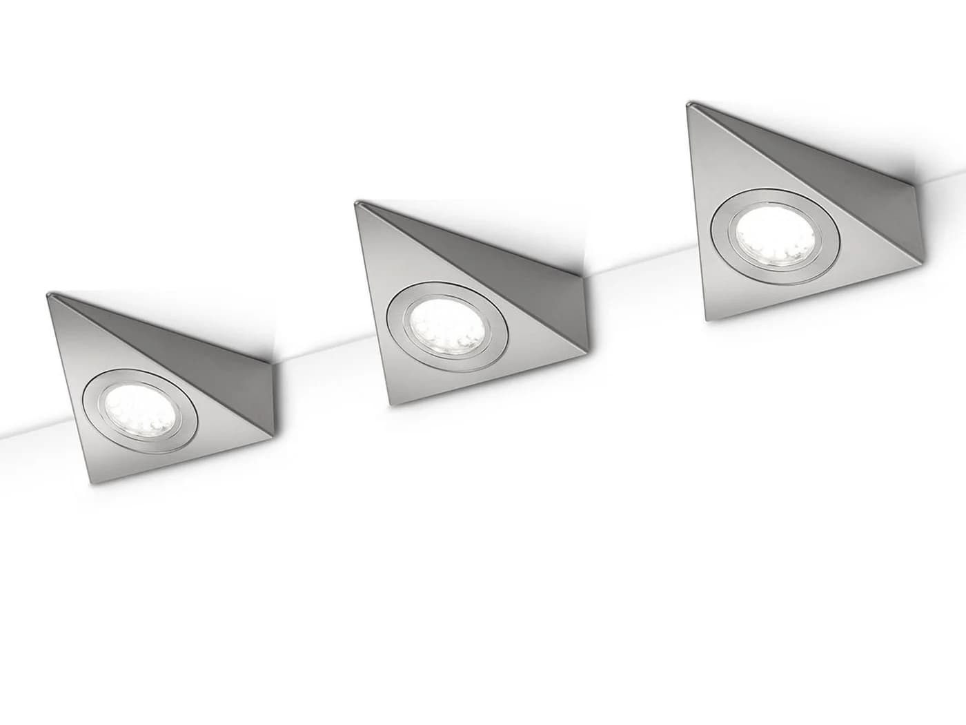 TRIO Leuchten LED Unterbauleuchte 3er Set Warmweiß Silber Matt - Bild 2