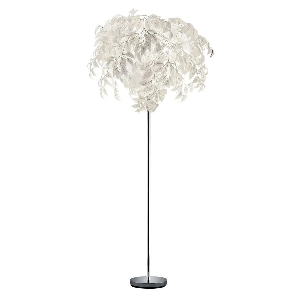 REALITY LEUCHTEN Stehlampe Leavy Weiß Nickel Blatt Design - Bild 5