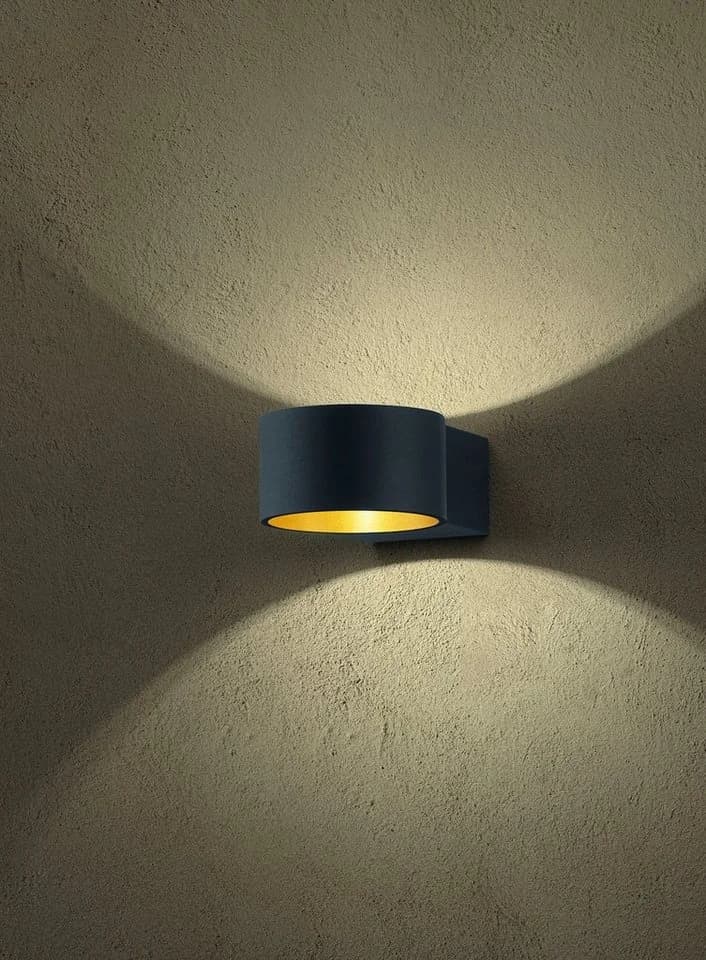 TRIO LEUCHTEN LED Wandleuchte LACAPO Schwarz/Gold