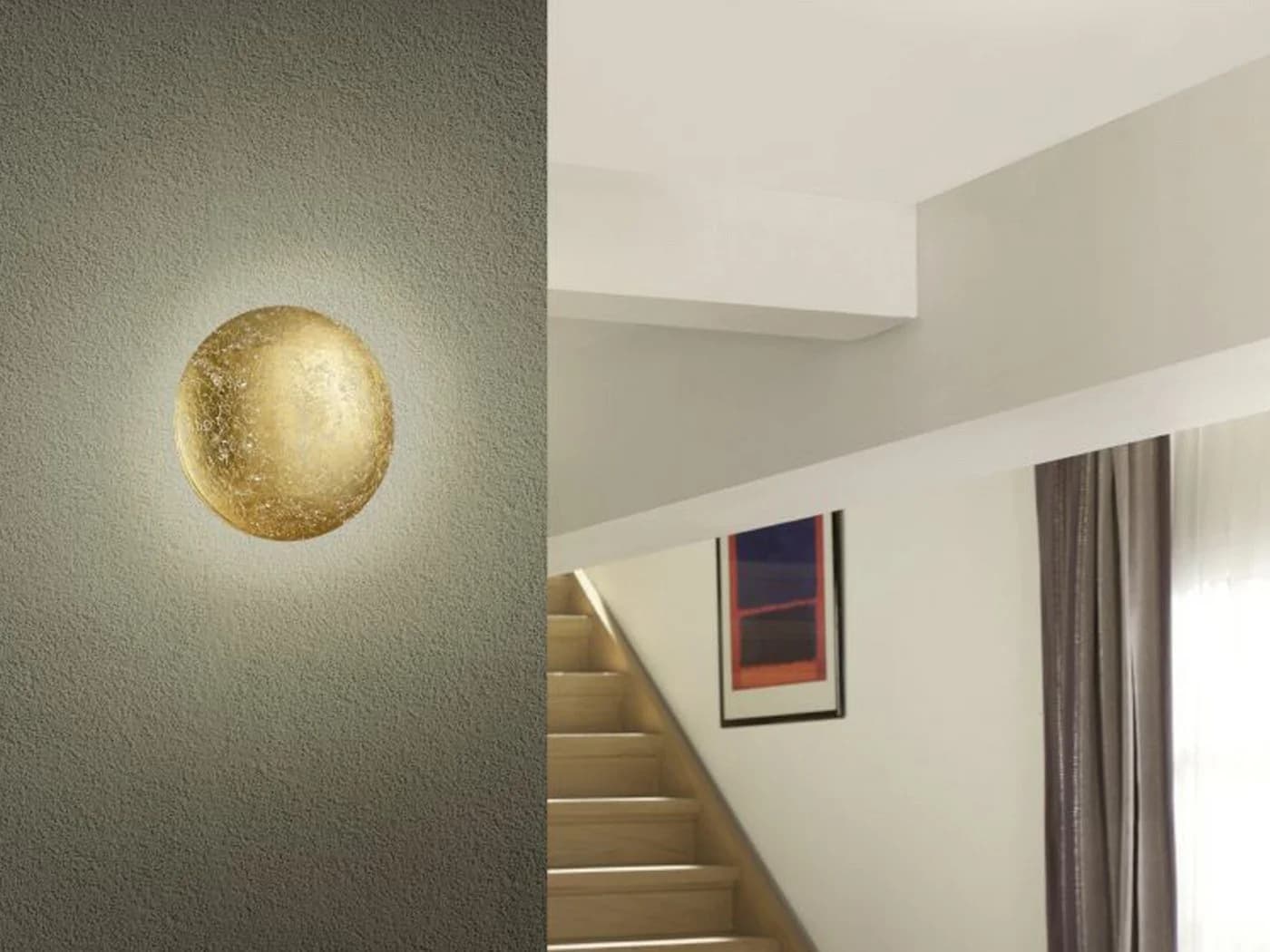 TRIO Leuchten LED Wandleuchte CHIROS Blattgold Indirekt