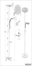 REALITY LEUCHTEN LED Stehlampe Ackbar mit Touchdimmer und Lesearm Bild 5