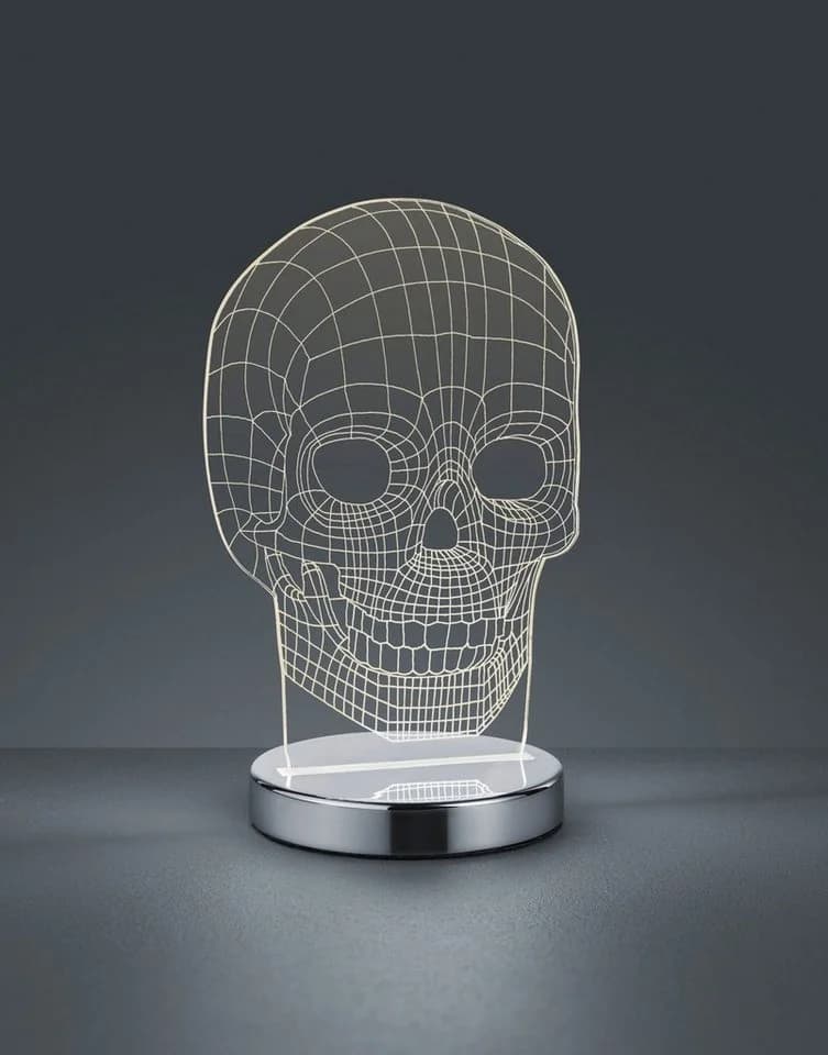Reality Leuchten LED Tischleuchte Skull Farbwechsel Acrylplatte - Bild 2