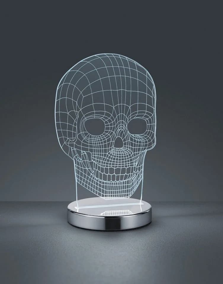 Reality Leuchten LED Tischleuchte Skull Farbwechsel Acrylplatte - Bild 4