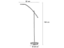 TRIO Leuchten LED Stehlampe Dimmfunktion Silber 126 cm Bild 4