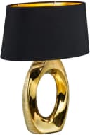 REALITY LEUCHTEN Schreibtischlampe Taba Schwarz-Gold Keramik Bild 2